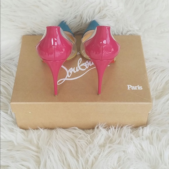 Christian Louboutin Debout 100  PVC Riviera Heels - Picture 6 of 7